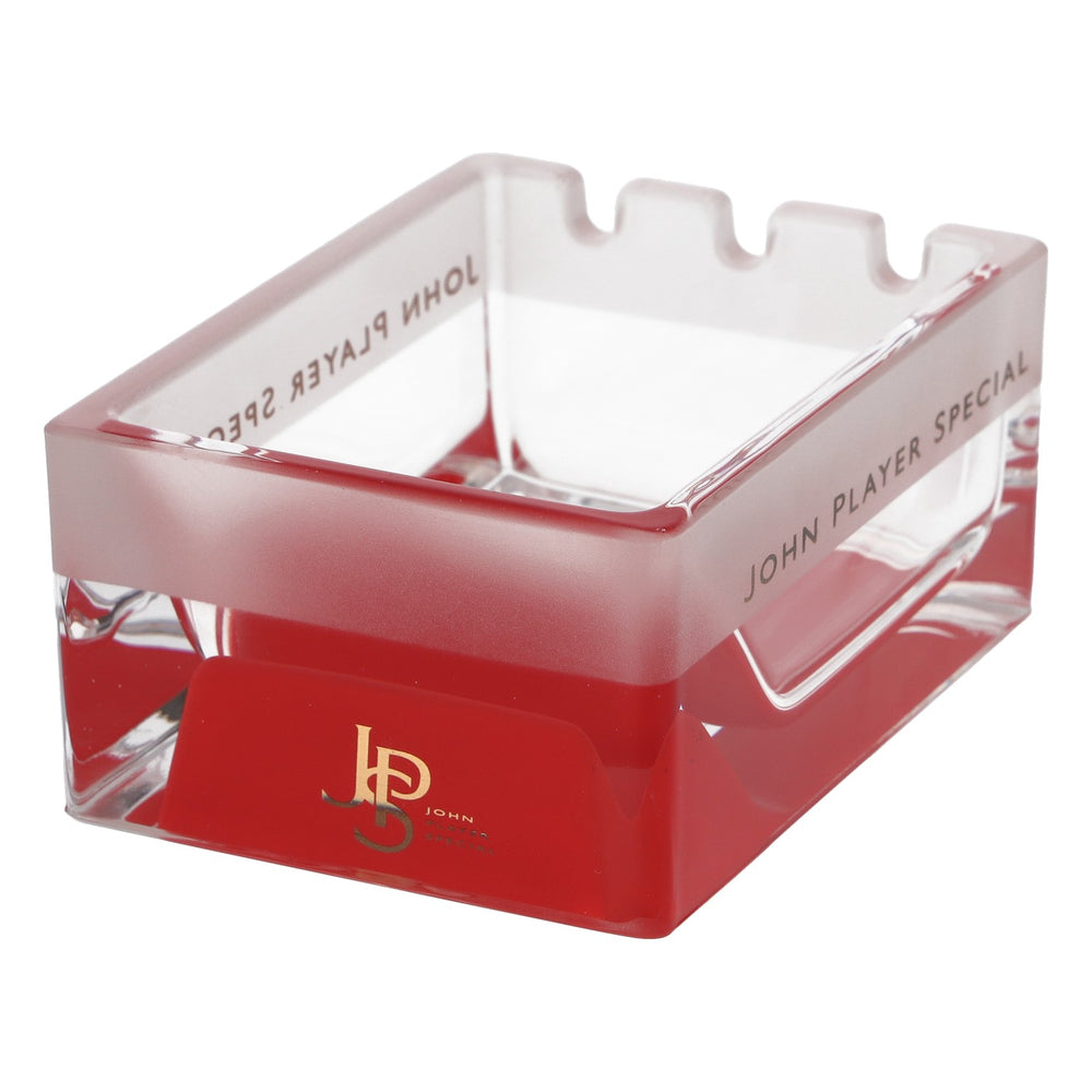 John Player Special Ashtray, Satin Finish with Red Base, Glass, JPS Exclusive