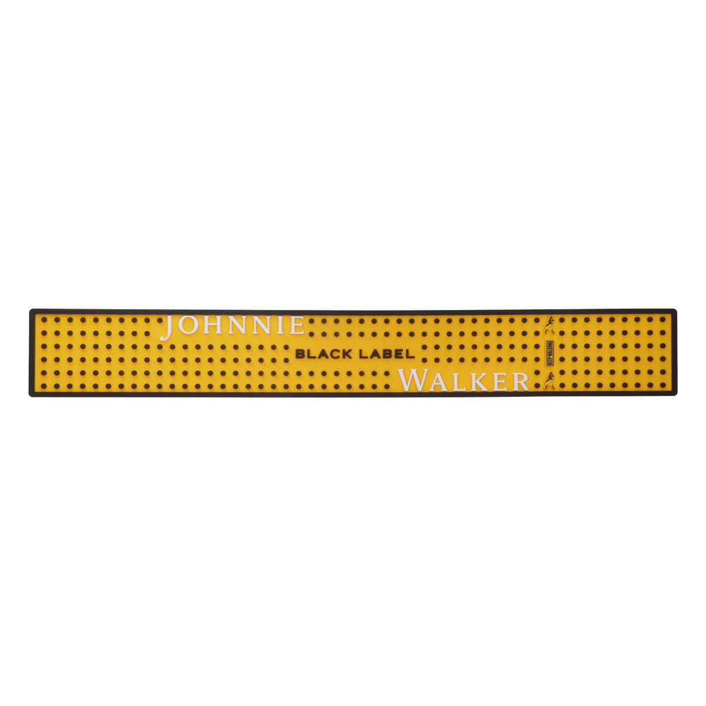 Johnnie Walker Whiskey Bar Mat Drip Mat Bar Accessories Black/Yellow