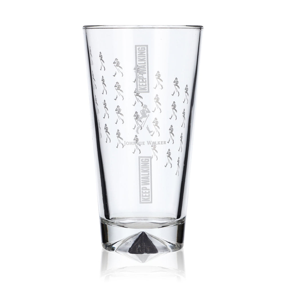 Johnnie Walker Whiskey Glass / Glasses Long Drink Glass "Keep Walking"
