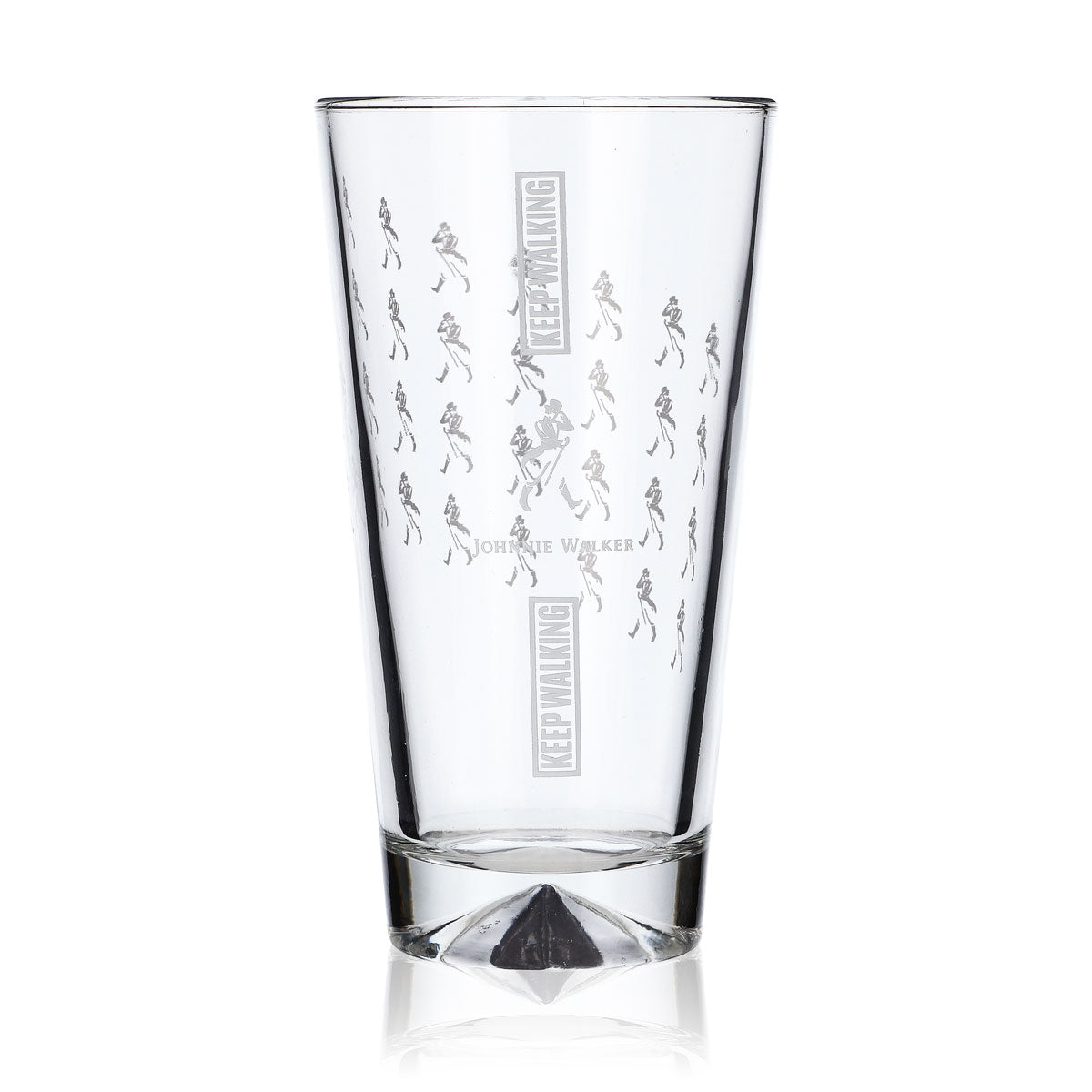 Johnnie Walker Whiskey Glass / Glasses Long Drink Glass "Keep Walking"