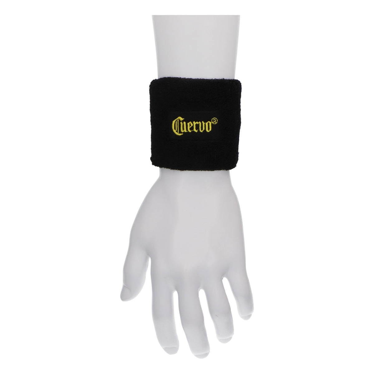 Jose Cuervo Tequila Sweatband Bracelet, Black with Yellow Logo, Fan Merchandise – View 2