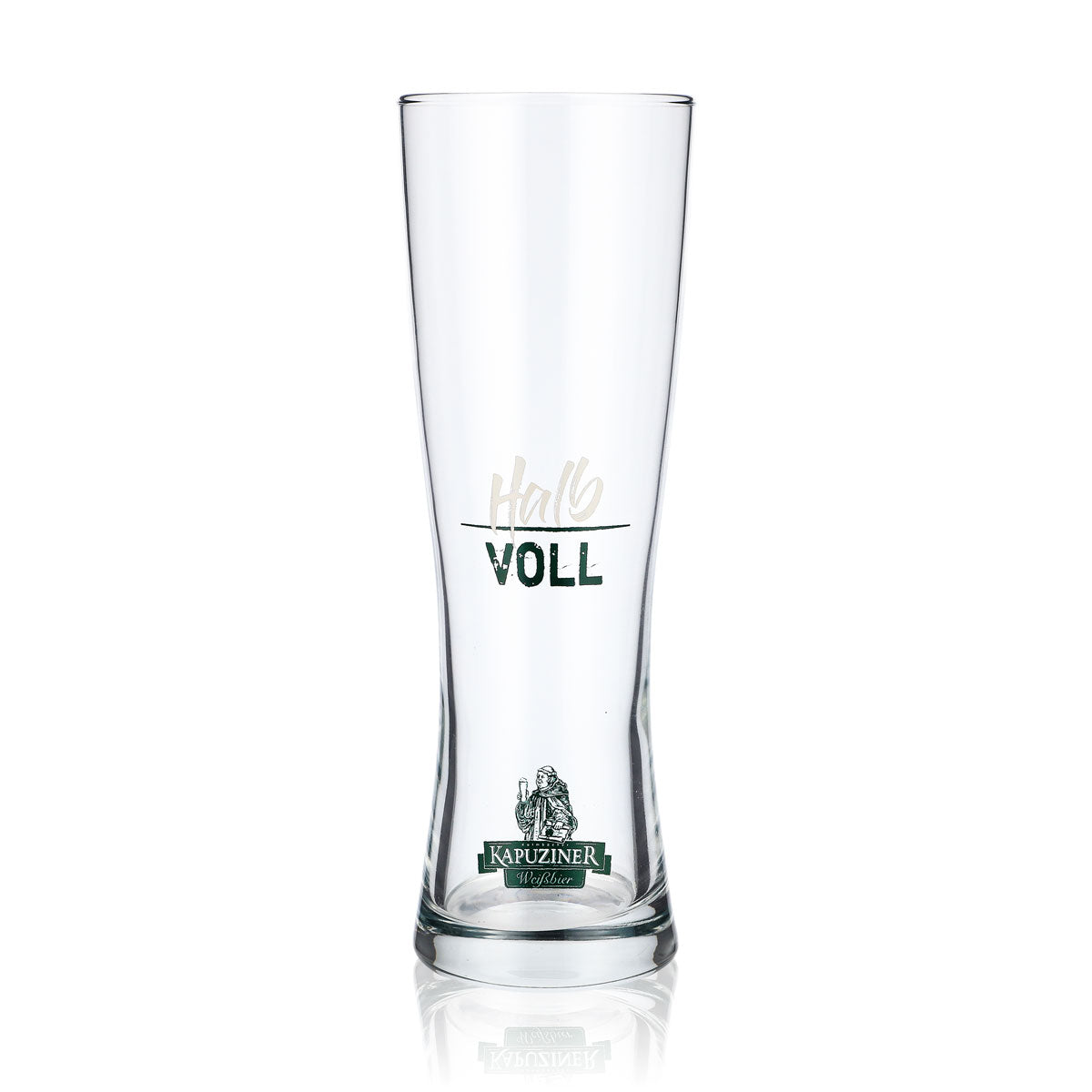 Capuchin beer glass Beer glasses 0.5 l wheat beer glass "half full"