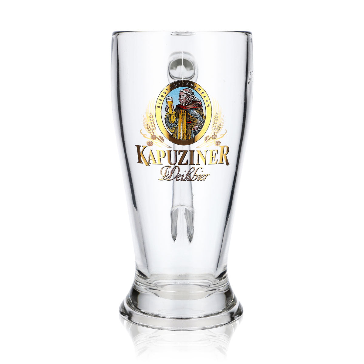 Capuchin beer glass mug tankard 0.5l handle glass wheat beer
