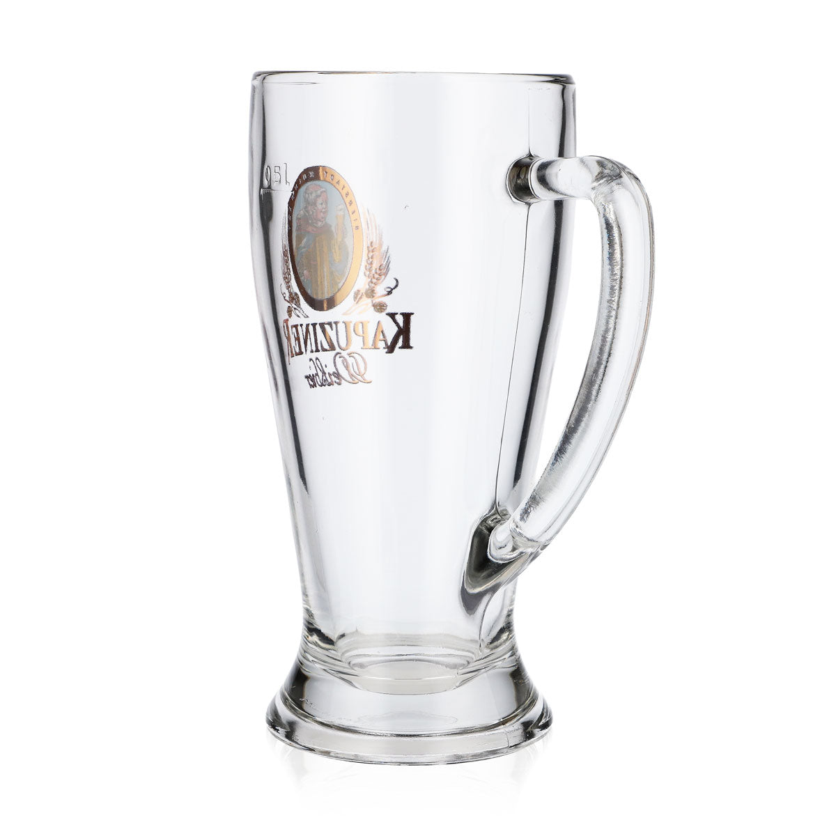Capuchin beer glass mug tankard 0.5l handle glass wheat beer – View 4