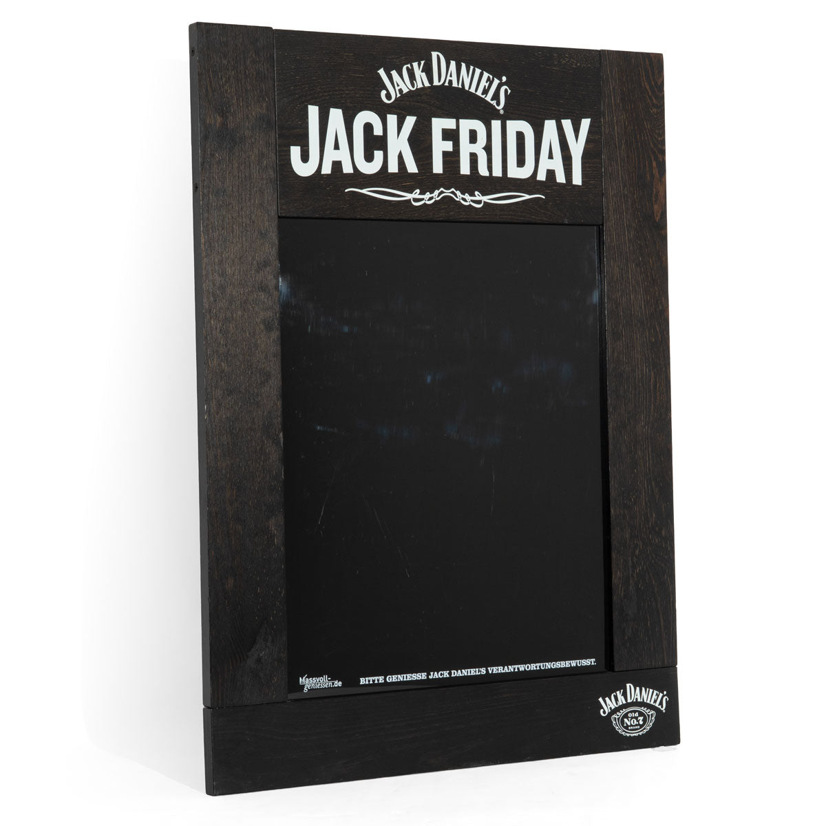 Jack Daniels XXL chalkboard writing board real wood whiskey "Jack Friday" black 60x80 cm