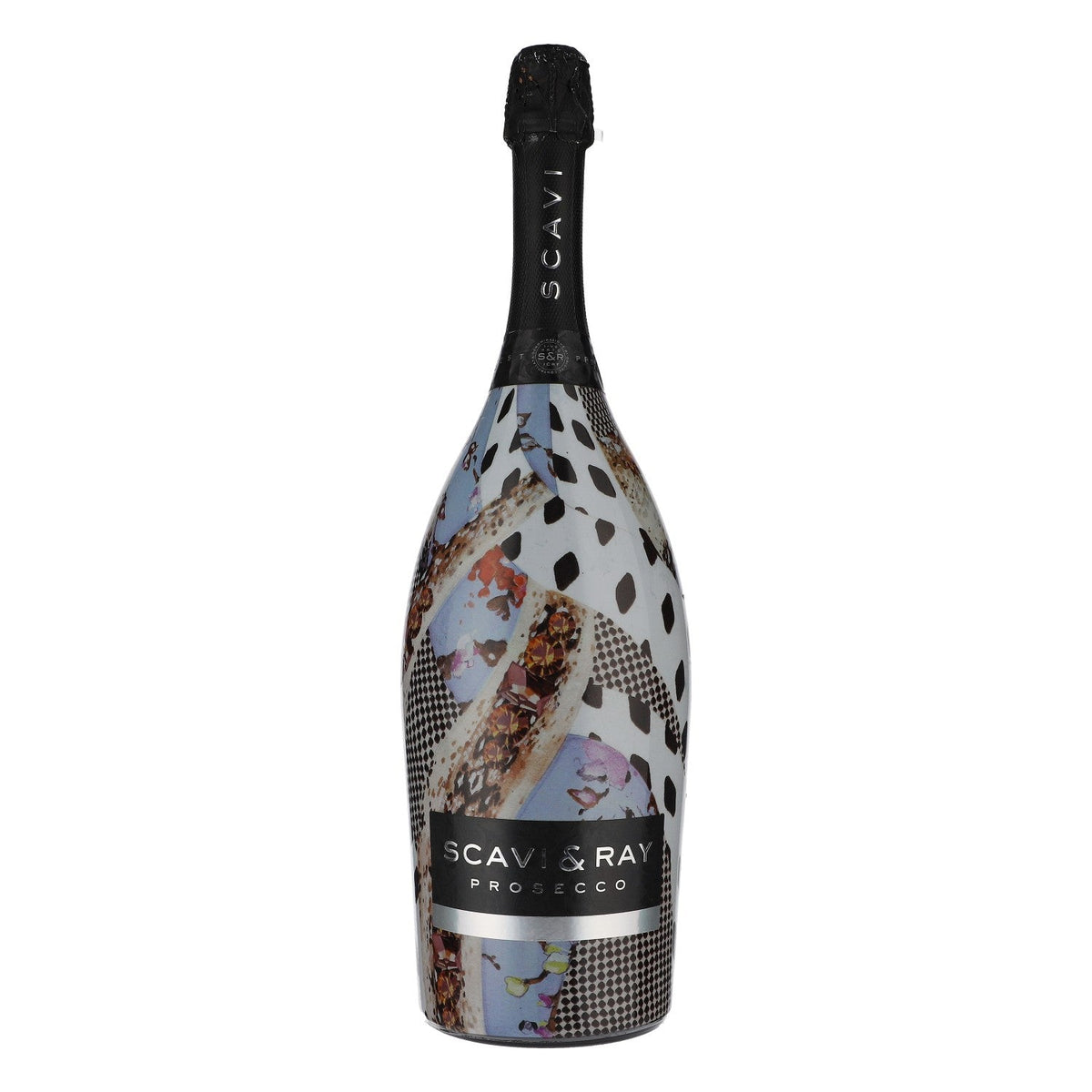 Scavi & Ray EMPTY Prosecco Show Bottle Decorative Bottle Show Bottle 1.5L Black