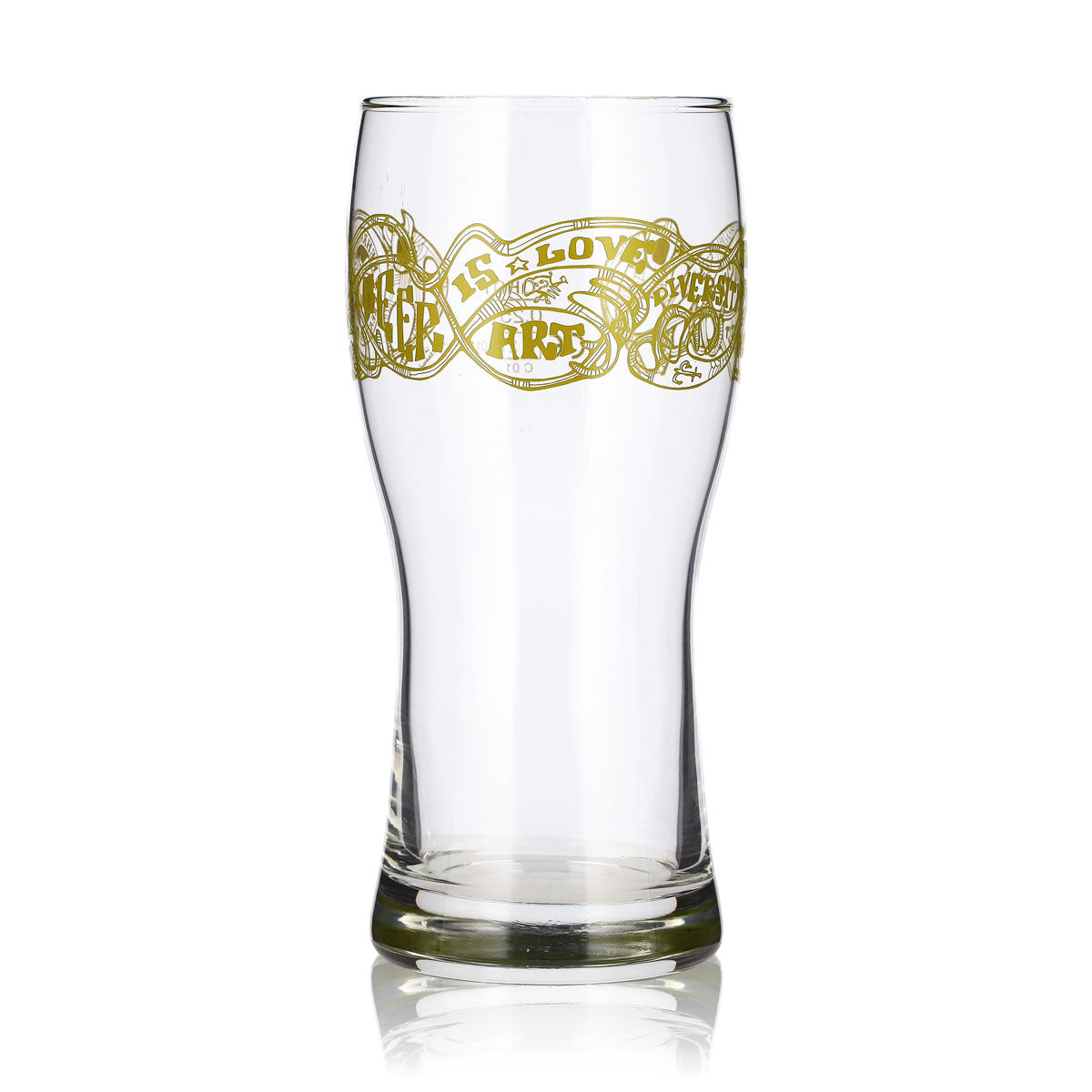 Kehrwieder Beer Glass 0.25 L Mug, Cream with Green Logo Print, Willibecher Beer Glass