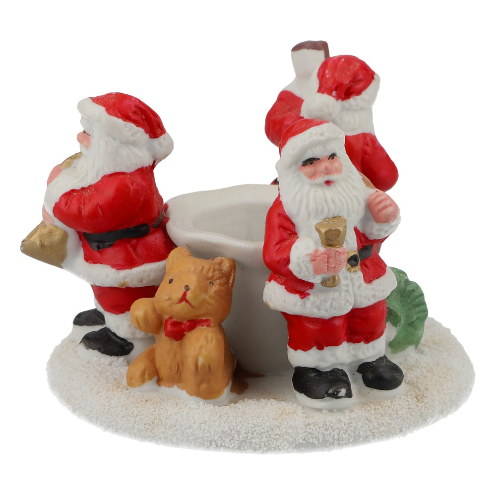 Ceramic Candle Holders: Santa Claus, Musicians, Advent Decorations, Snow