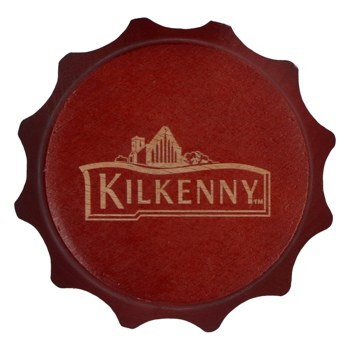 Kilkenny Beer Real Wood Bottle Cap Bottle Opener Magnetic – View 3
