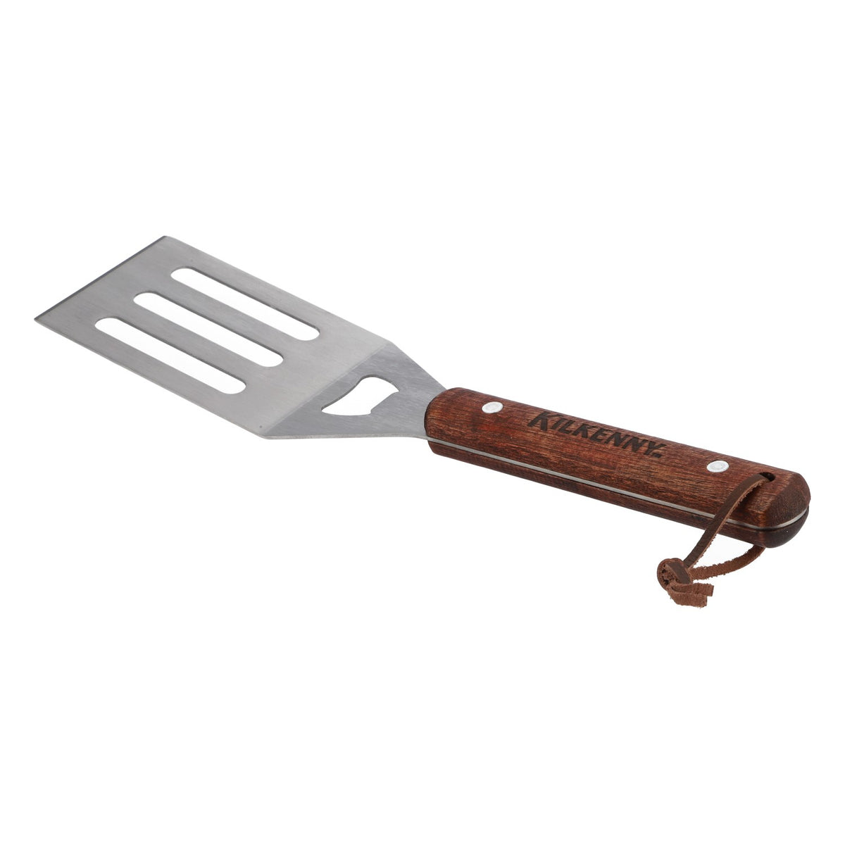 Kilkenny Beer Grill Turner Barbecue Spatula with Bottle Opener Stainless Steel Wooden Handle – View 2