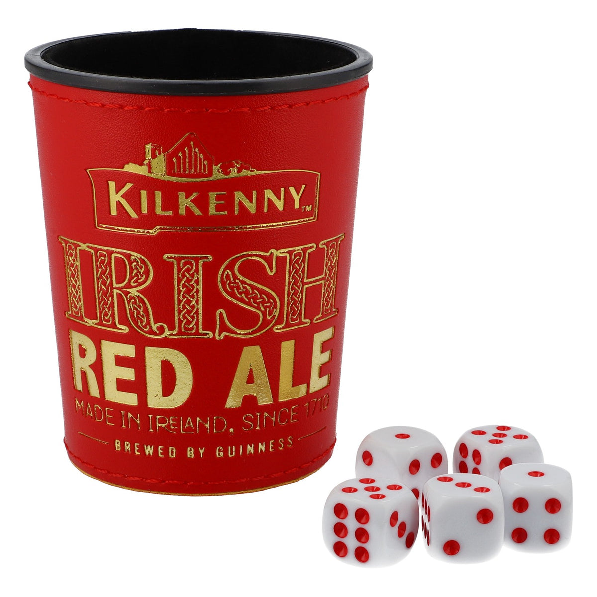 Kilkenny Beer Dice Game Party Game Dice Cup with 5 Dice – View 2
