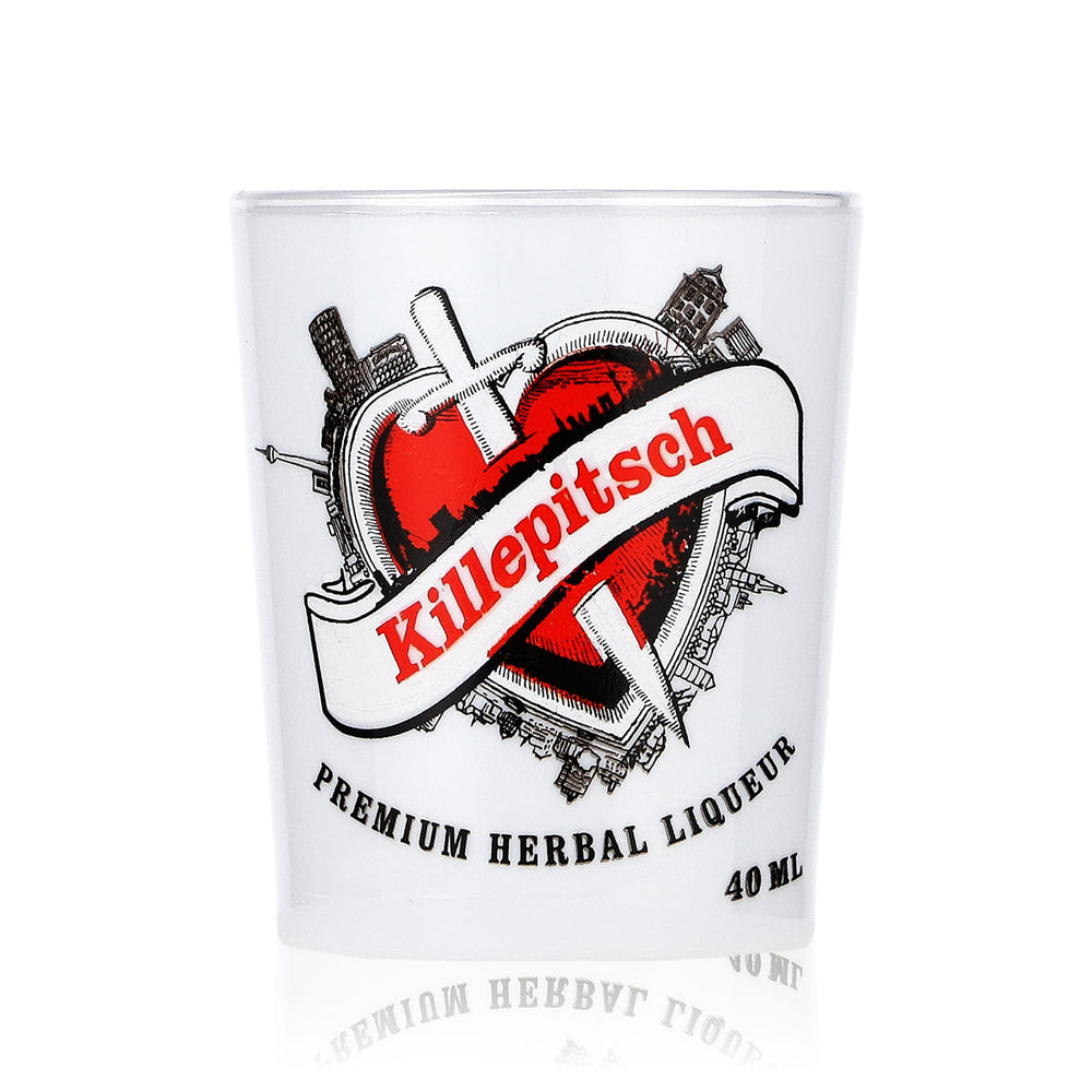 Killepitsch liqueur shot glass Stamper 4cl shot glass "White" plastic acrylic
