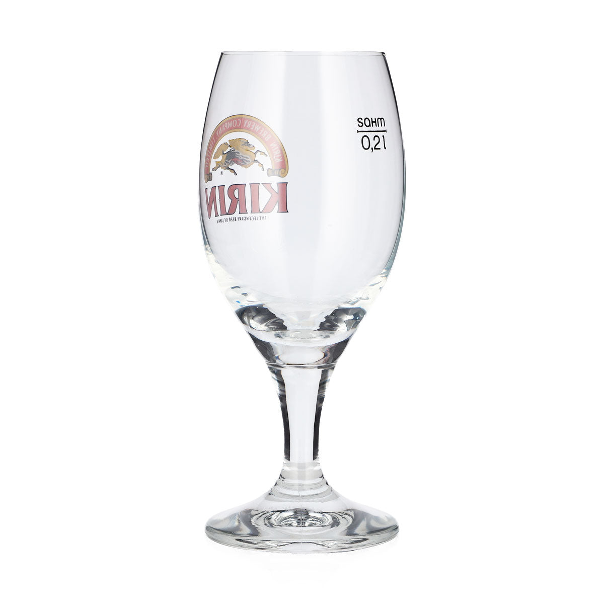 Kirin Ichiban Beer Glass, 0.2 L, Goblet, Red Logo, Sahm Bologna – View 3