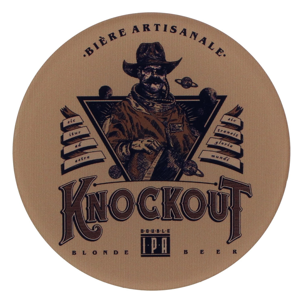 Knockout Beer Coaster, Round, New, Plastic