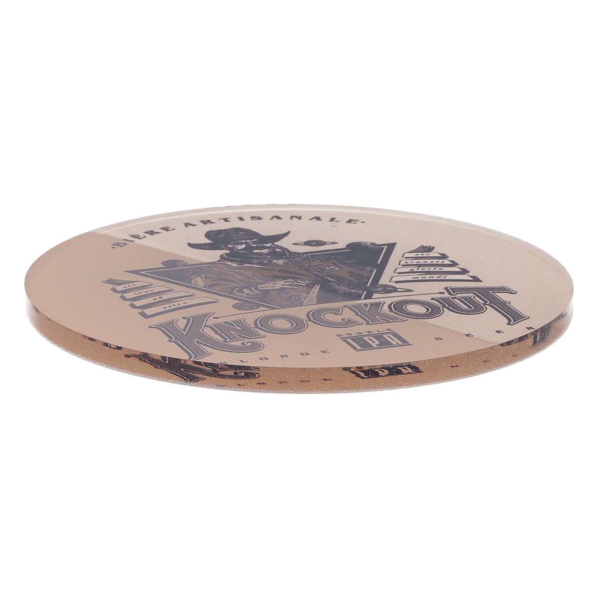 Knockout Beer Coaster, Round, New, Plastic – View 2