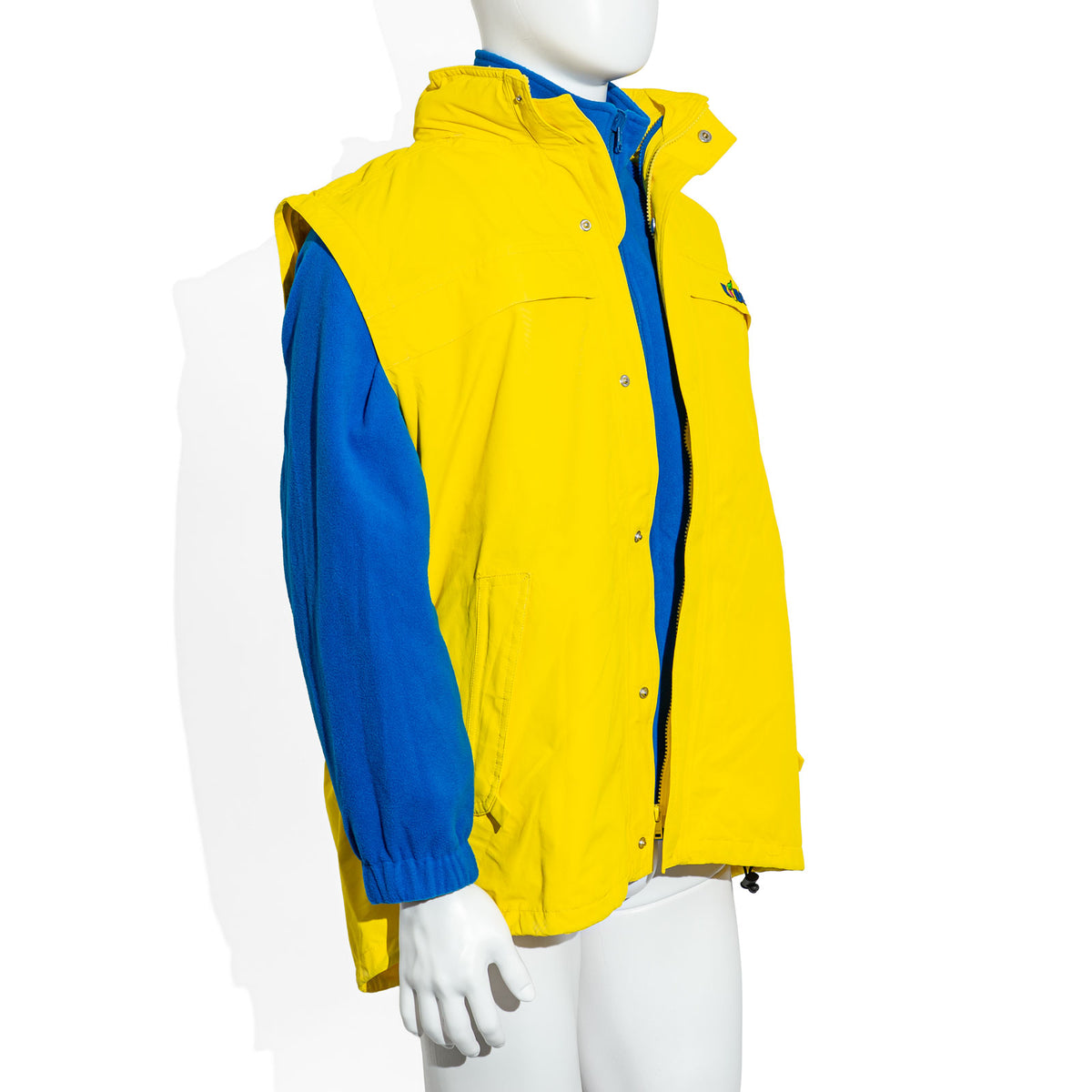 Kobers Likör Glass Winter Jacket, Size M, Yellow/Blue, with Detachable Liner Jacket – View 9