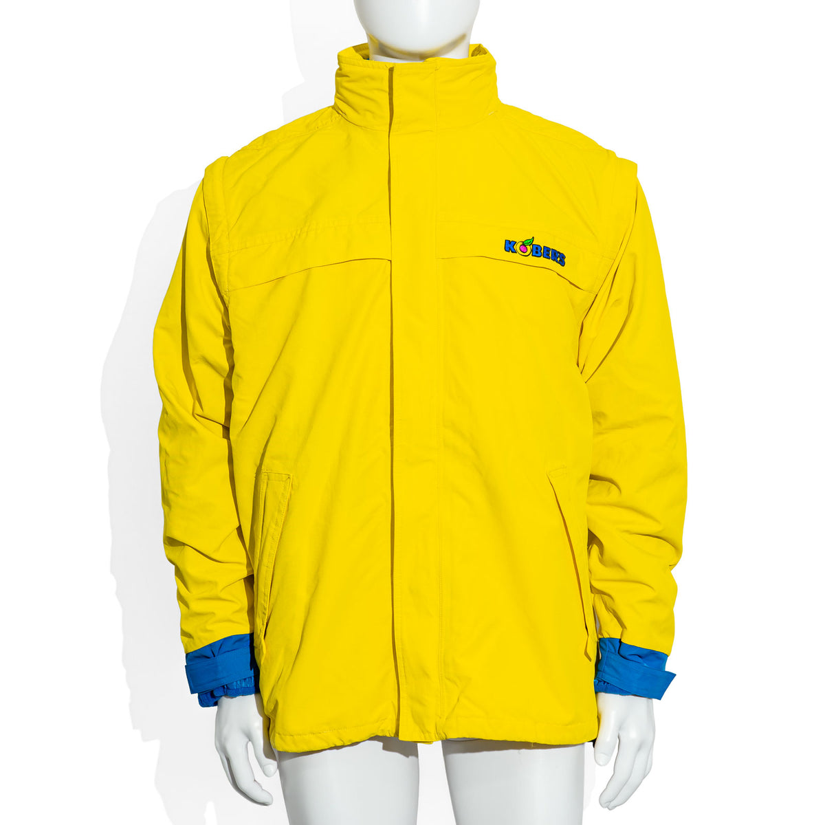 Kobers Likör Glass Winter Jacket, Size S, Yellow/Blue, with Removable Liner Jacket