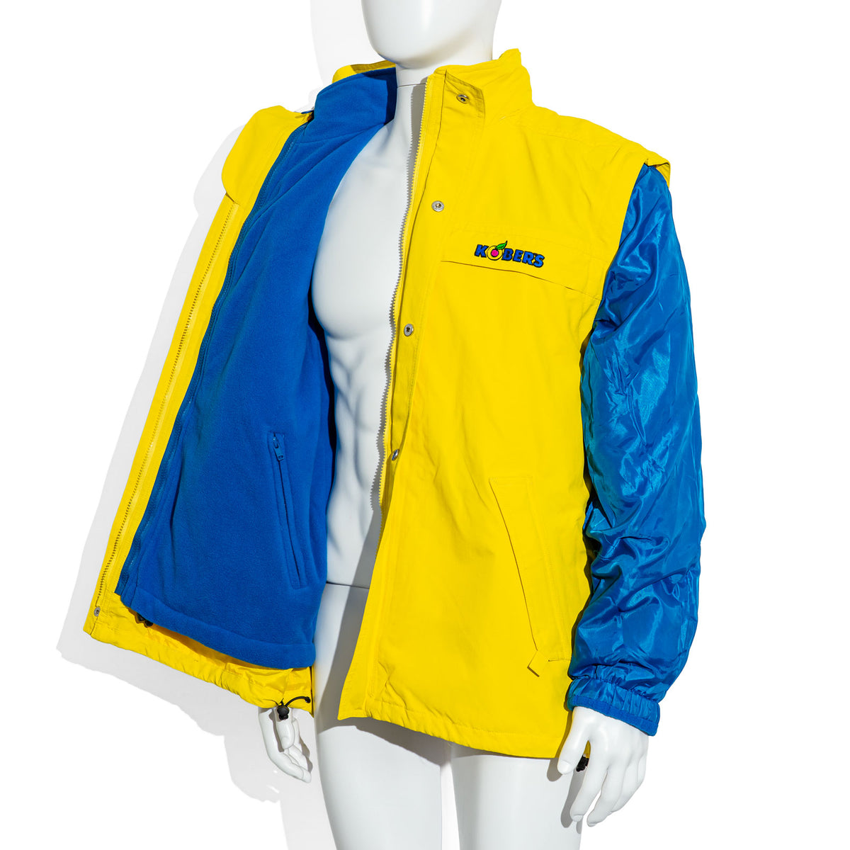 Kobers Likör Glass Winter Jacket, Size S, Yellow/Blue, with Removable Liner Jacket – View 6