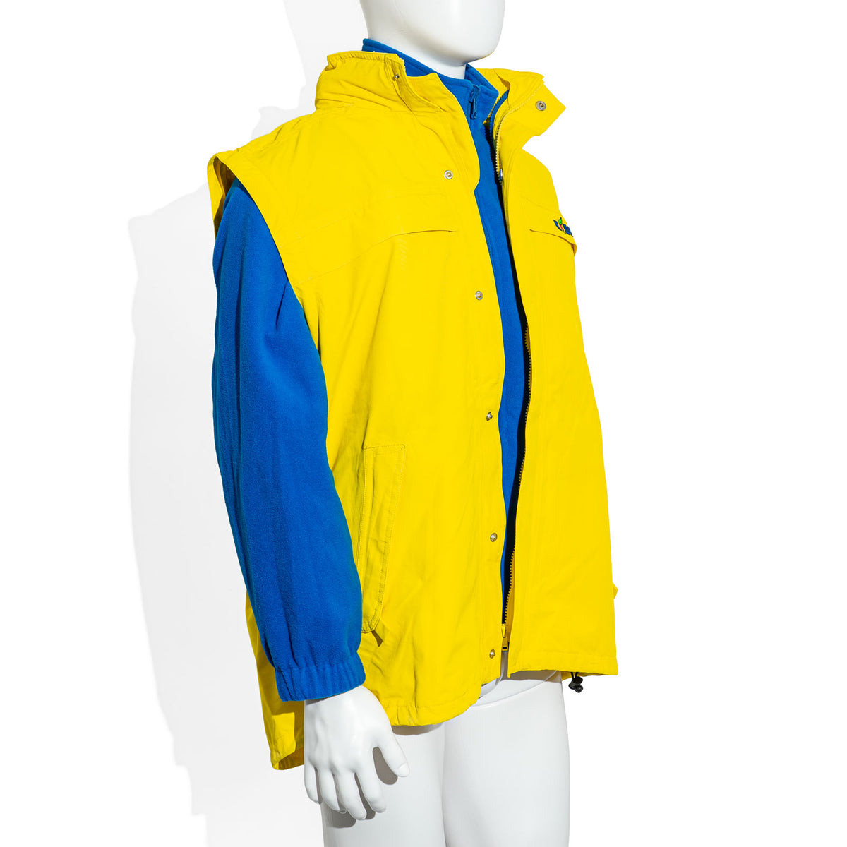 Kobers Likör Glass Winter Jacket, Size S, Yellow/Blue, with Removable Liner Jacket – View 9