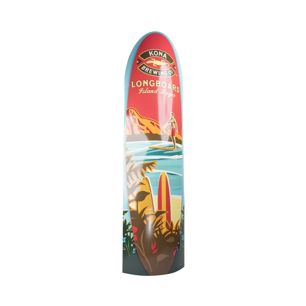 Kona Beer Display Stand 1.85x0.56m Surfboard Shape Cardboard "Beach" Surfboard Display