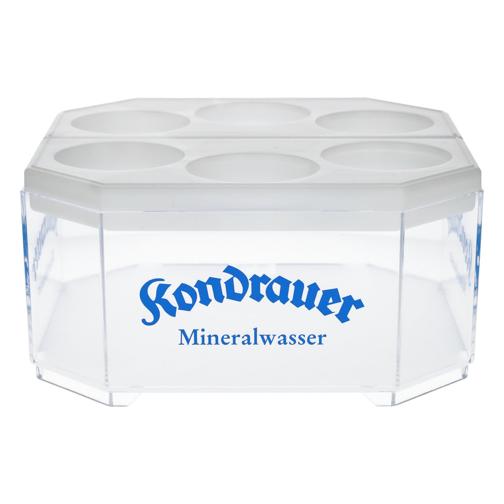 Kondrauer Water Bottle Cooler (6 Bottles), Clear Plastic, Bar Accessory