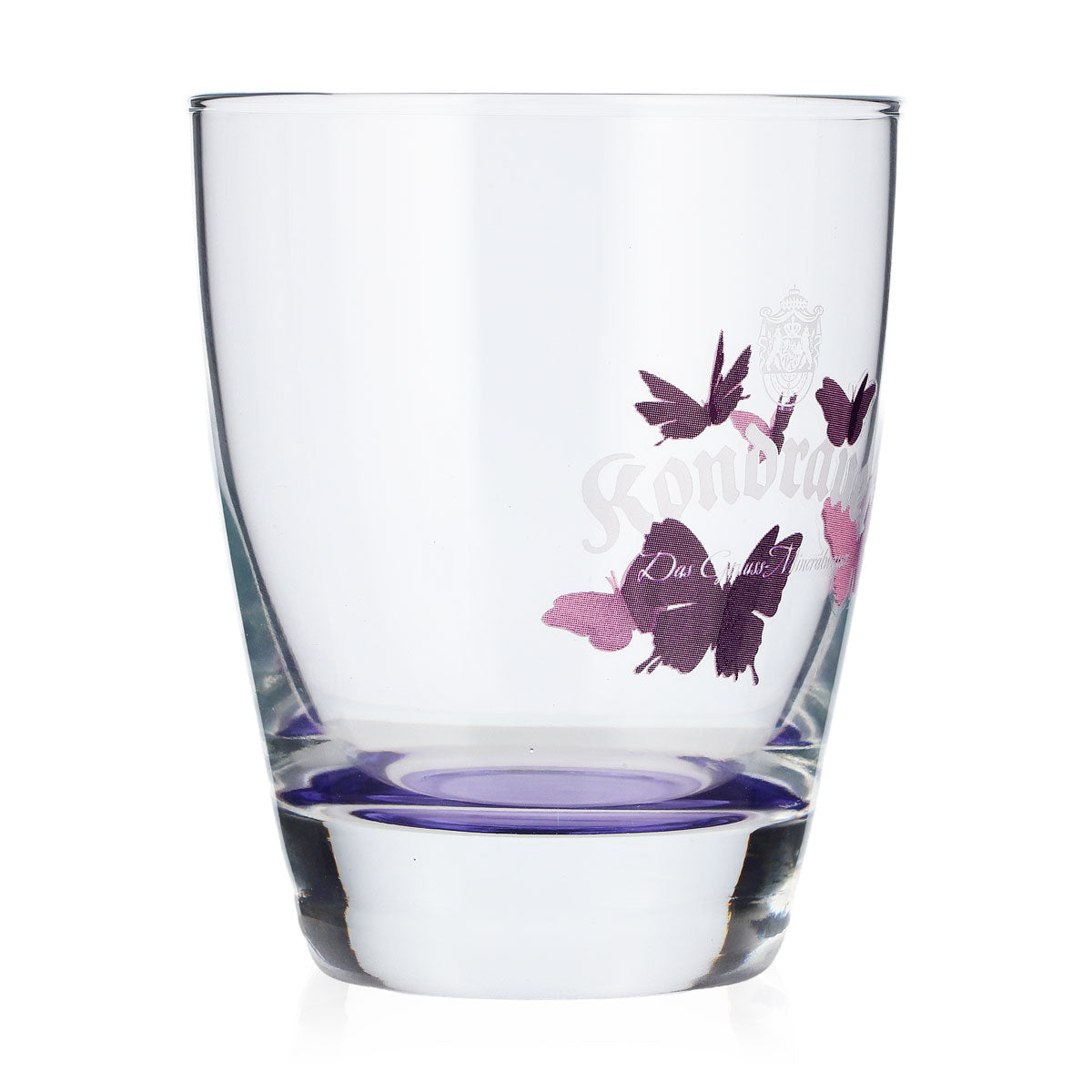 Kondrauer Water Glass, 0.26 L, Purple Base, Butterflies, Collectible Glass – View 2