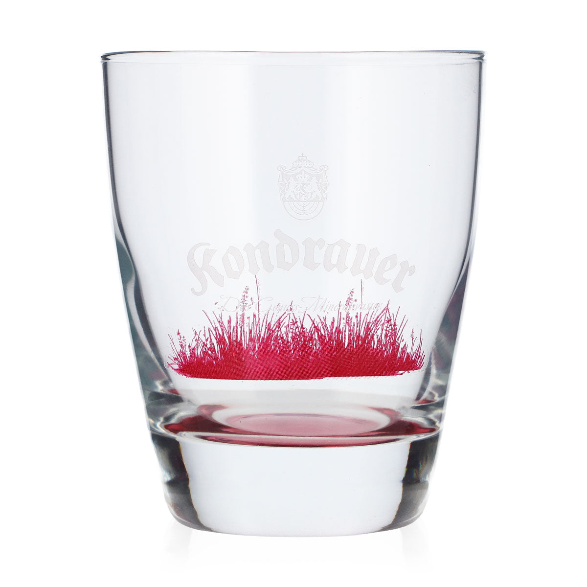 Kondrauer Water Glass 0.26 L, Red Base, Red Shrub, Collectible Glass