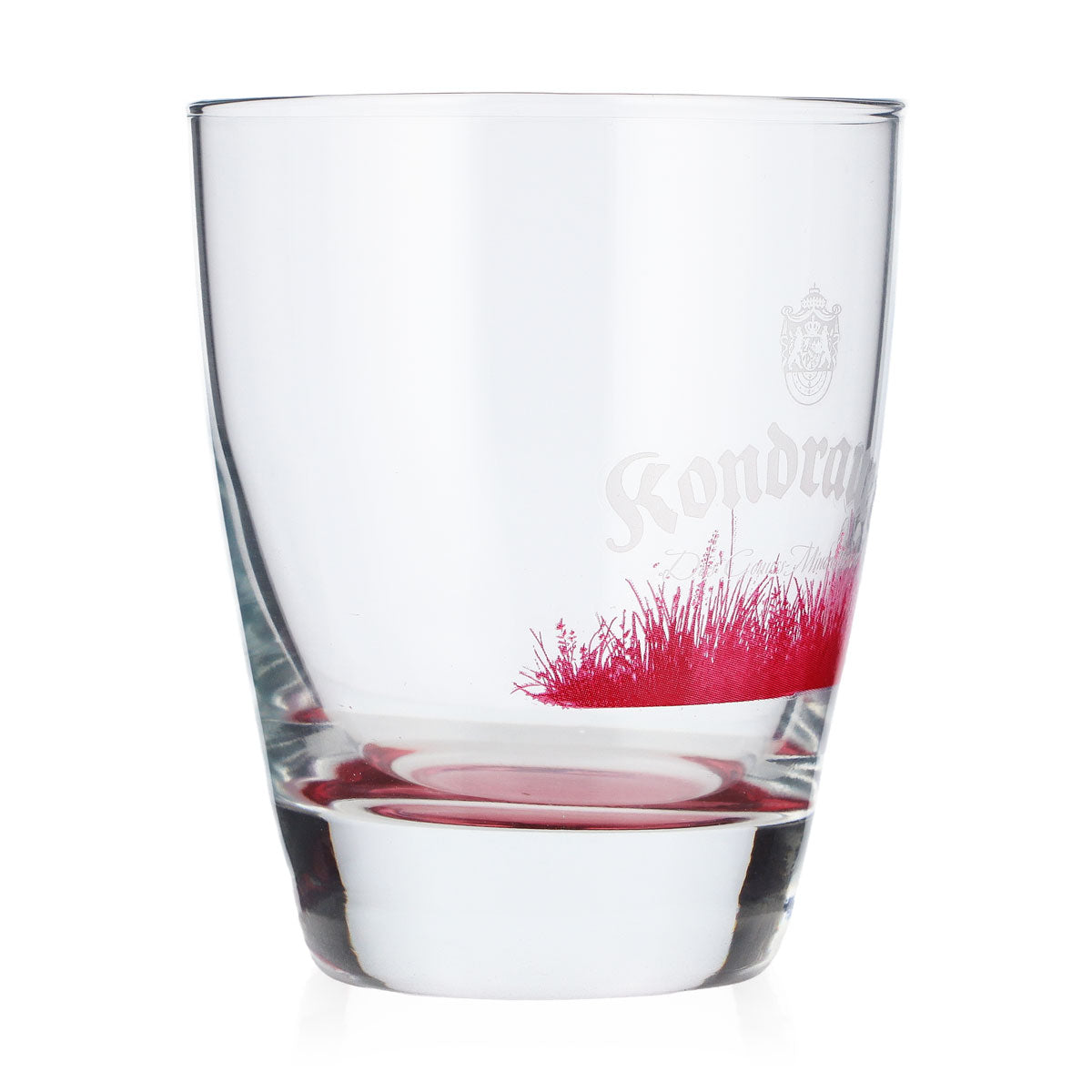 Kondrauer Water Glass 0.26 L, Red Base, Red Shrub, Collectible Glass – View 2