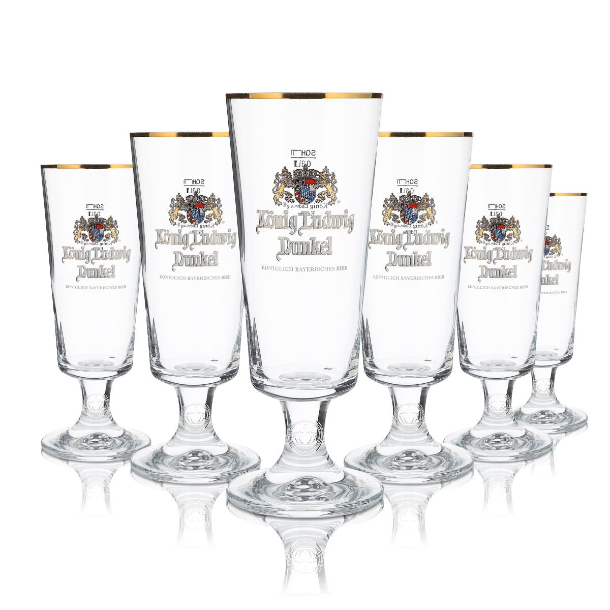 King Ludwig Beer Bundle Set III consisting of 6x beer glasses 0.3l, 4x coasters, lid – View 3