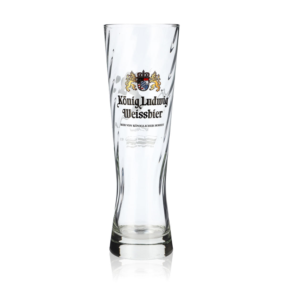 King Ludwig Beer Glass, 0.5 L, Wheat Beer Glass, Limited Edition, "Alpine Skiing" Relief Design