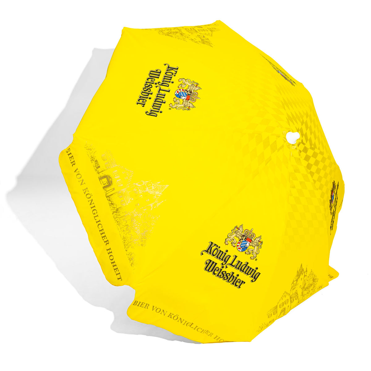 King Ludwig Beer Parasol Sunshade Yellow Version Foldable – View 3