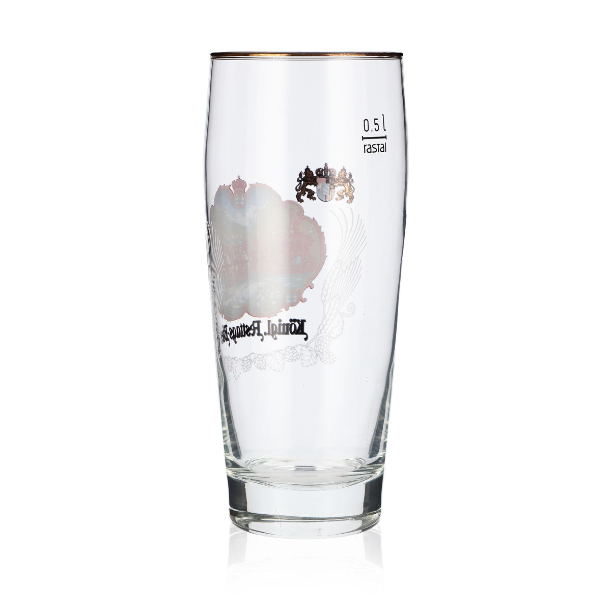 King Ludwig beer glass, 0.5 l, Willibecher collector's glass, horse, blue, Rastal – View 3