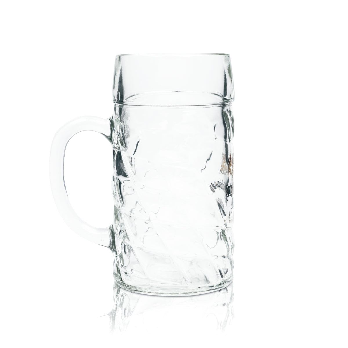 King Ludwig beer mug glass 1L Seidel tankard mug with handle glasses Oktoberfest Munich beer – View 2