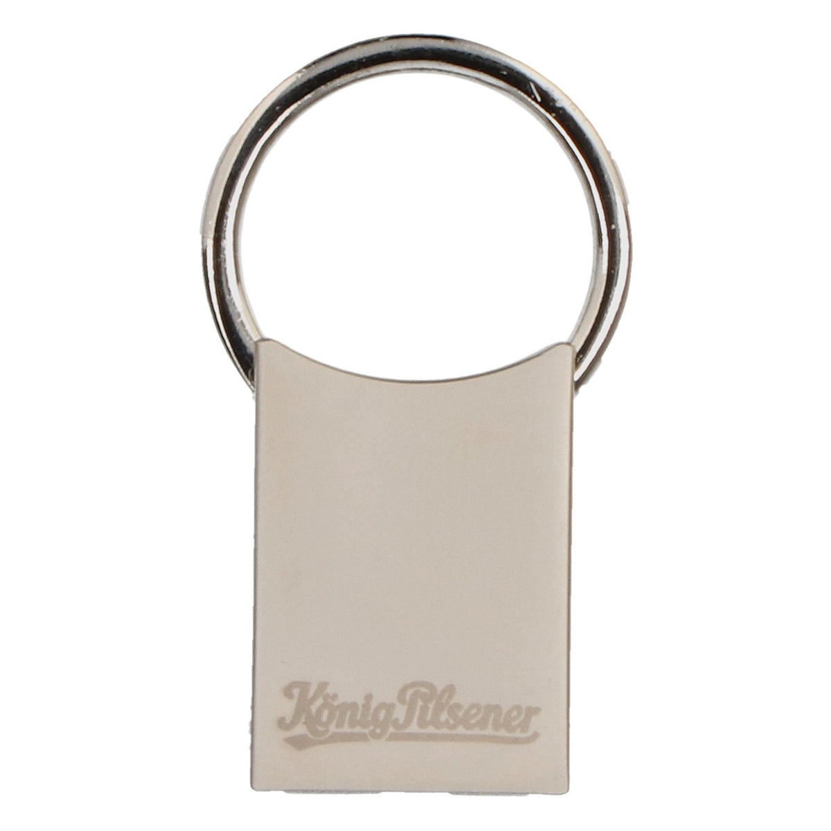 König Pilsener Beer Keychain, Retractable, All-Metal, Silver – View 2