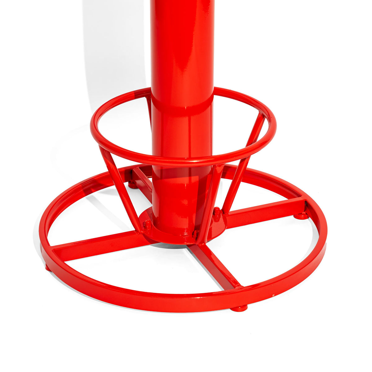 King Pilsener Beer Bar Table Bistro Table Solid Full Metal Wooden Top Red Round – View 3