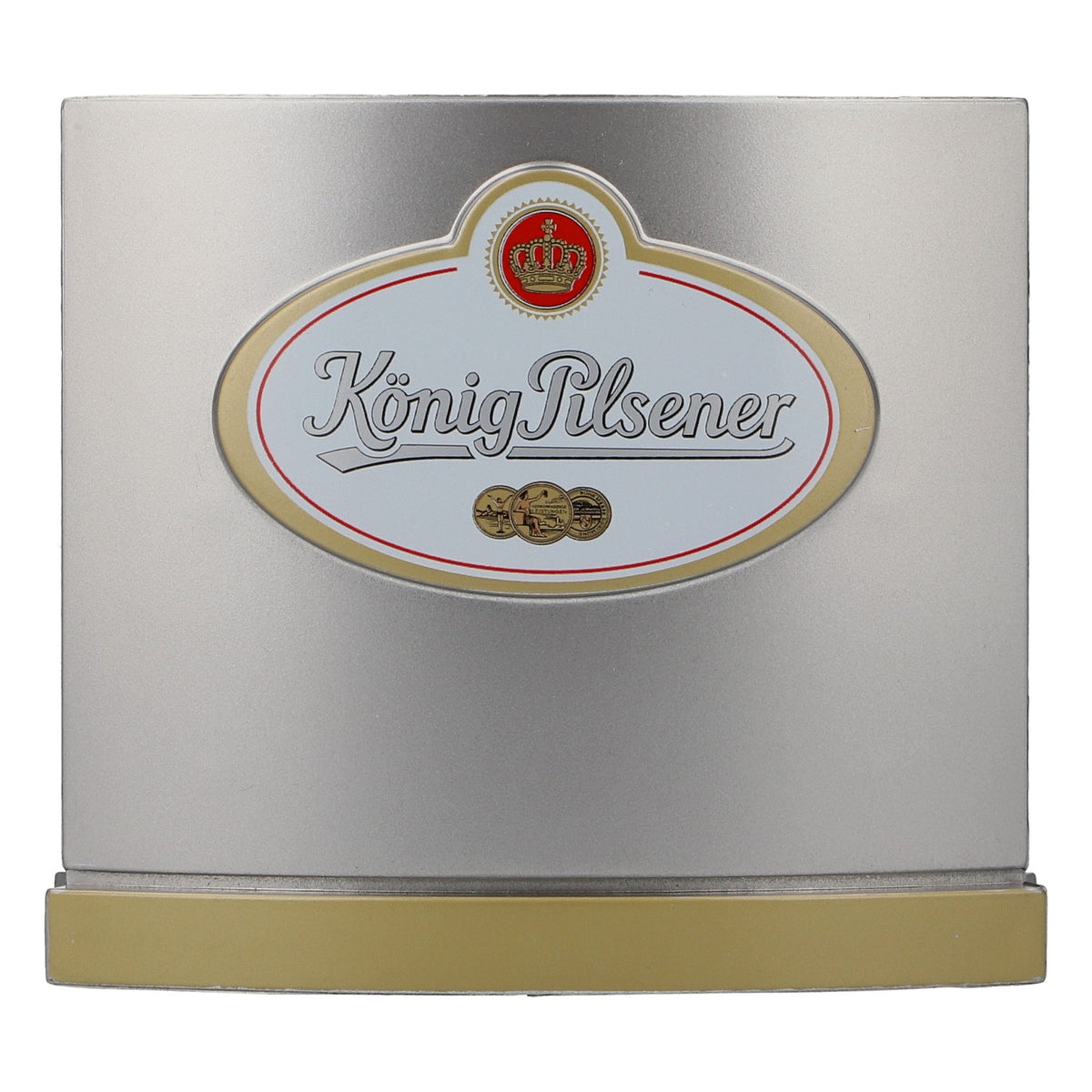 König Pilsener Beer Table Display, Menu Holder, Silver, New, Plastic – View 2