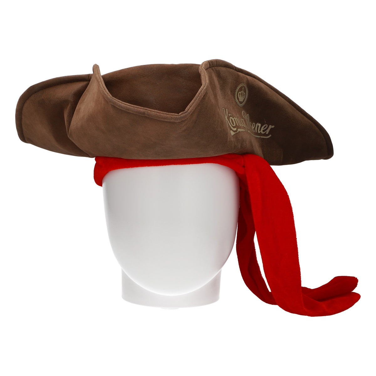 King Pilsener Pirate Hat, Brown Leather-Look, Fan Merchandise, Beer, Theme Party – View 3