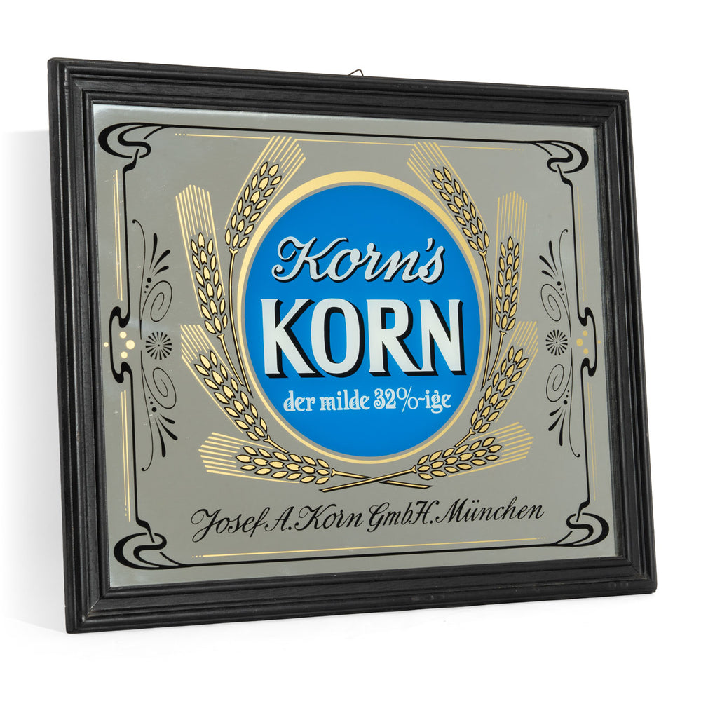 Korn's Korn Mirror Advertising Mirror Bar Accessories Wall Decoration Black Frame