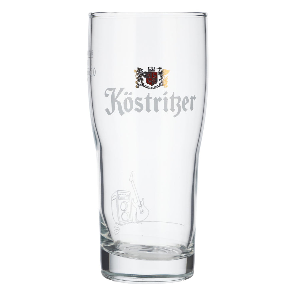 Köstritzer Beer Glass Mug Tumbler 0.3l Guitar Engraving Brewhouse Sahm