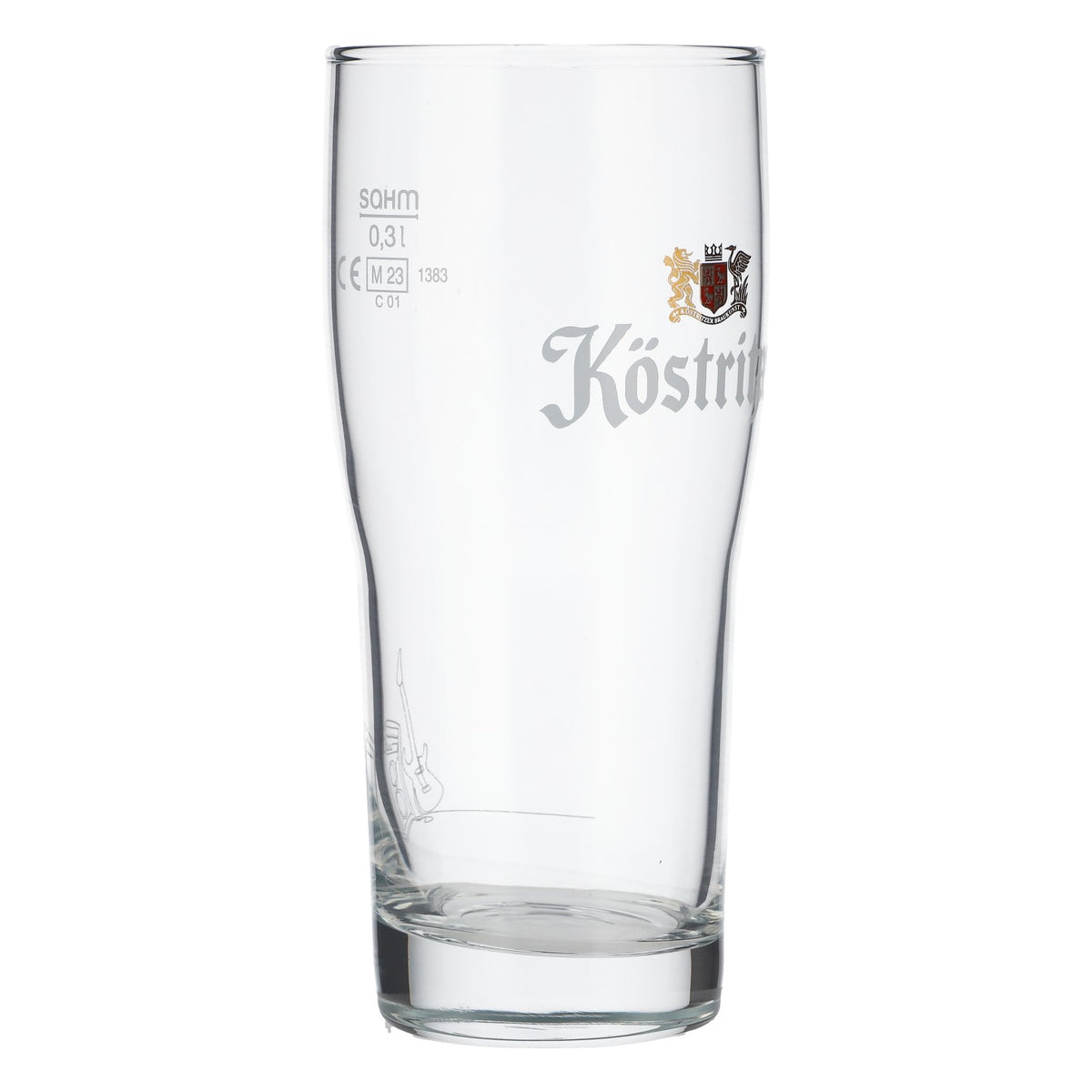 Köstritzer Beer Glass Mug Tumbler 0.3l Guitar Engraving Brewhouse Sahm – View 2