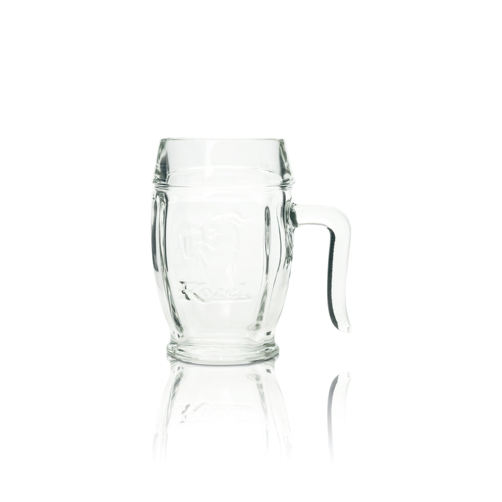 Kozel beer glass 0.5 l mug with relief design, Ritzenhoff Seidel handle, Czech Republic