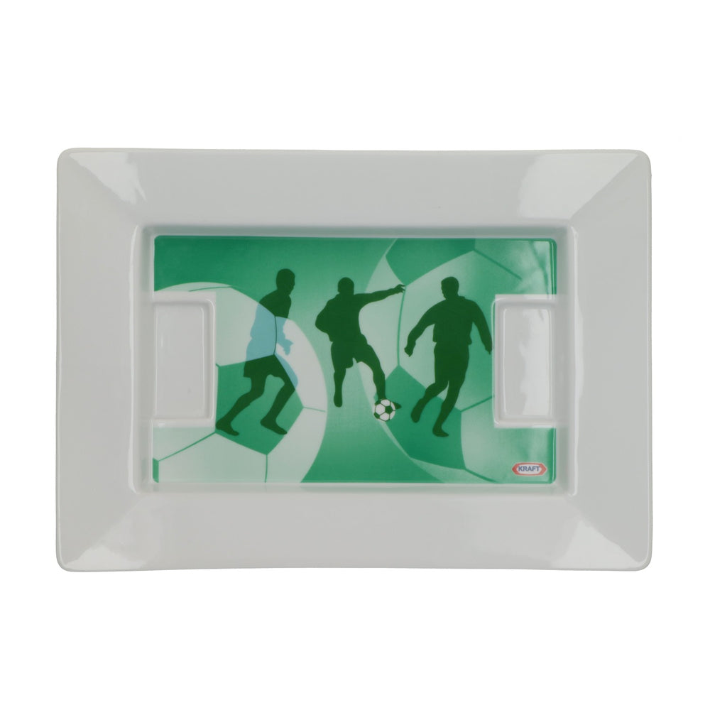 Kraft Food Porcelain Olympics Serving Platter "Soccer Player" Solid