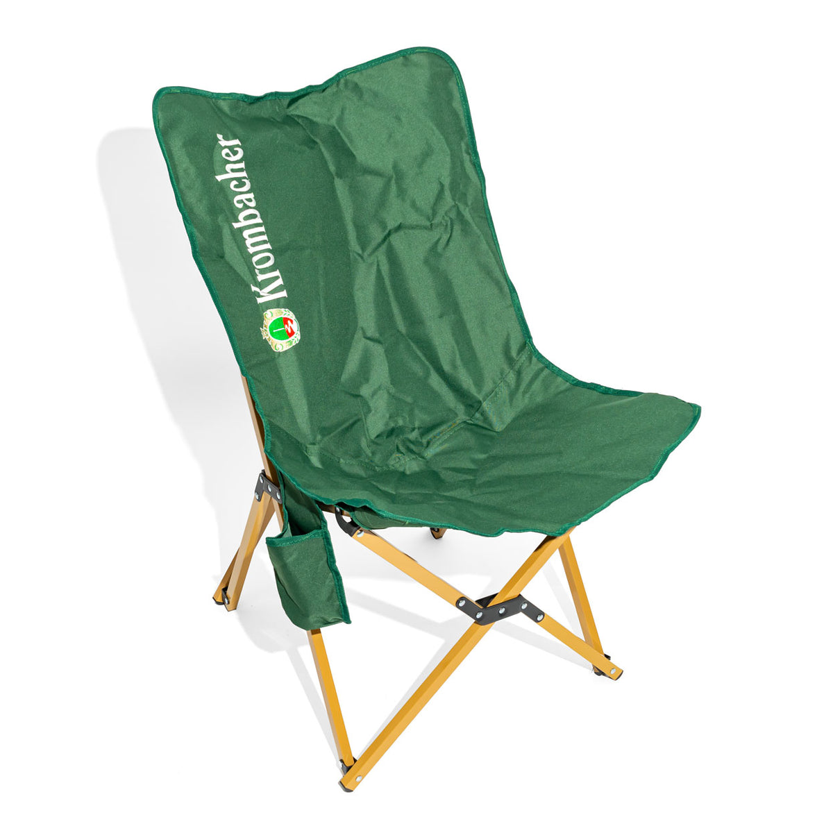 Krombacher Beer Outdoor Camping Chair Angler Chair Foldable Green