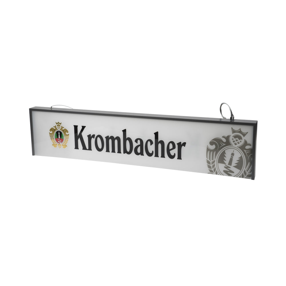 Krombacher beer counter light, illuminated sign, lightbox, LED sign, board, gastro bar
