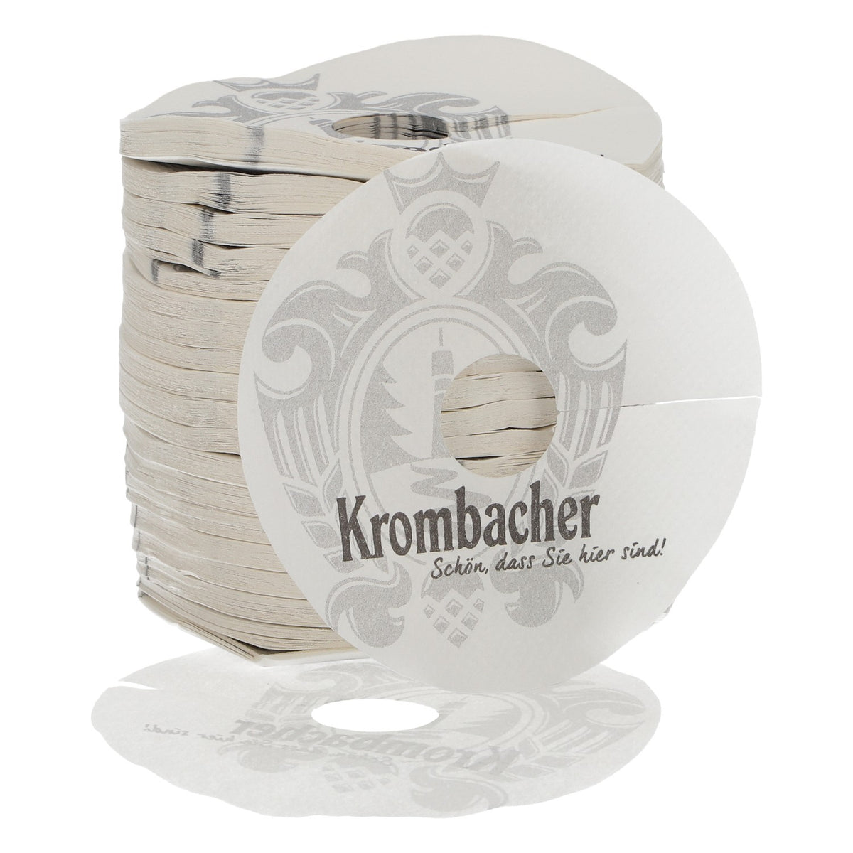 Krombacher Beer Coasters, Paper Drop Cloths, New, White, Beer Coasters