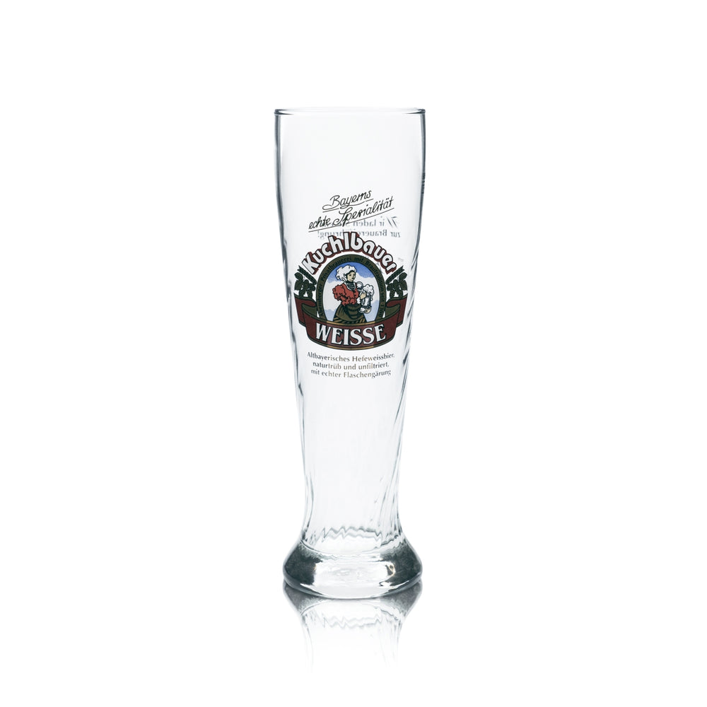 Kuchlbauer White Glass 0.5l Wheat Beer Yeast Crystal Wheat Contour Glasses Bavaria