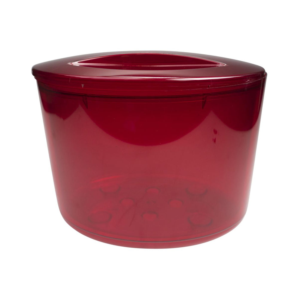 Cooler Bottle cooler Ice container Red with lid Beverage cooler Ice box