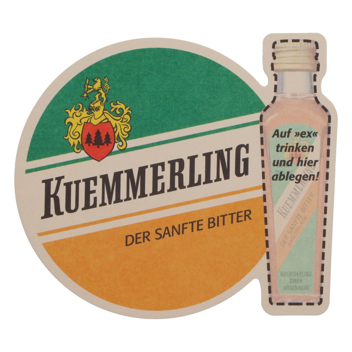 Kümmerling liqueur beer mat coaster songbook cover – View 2