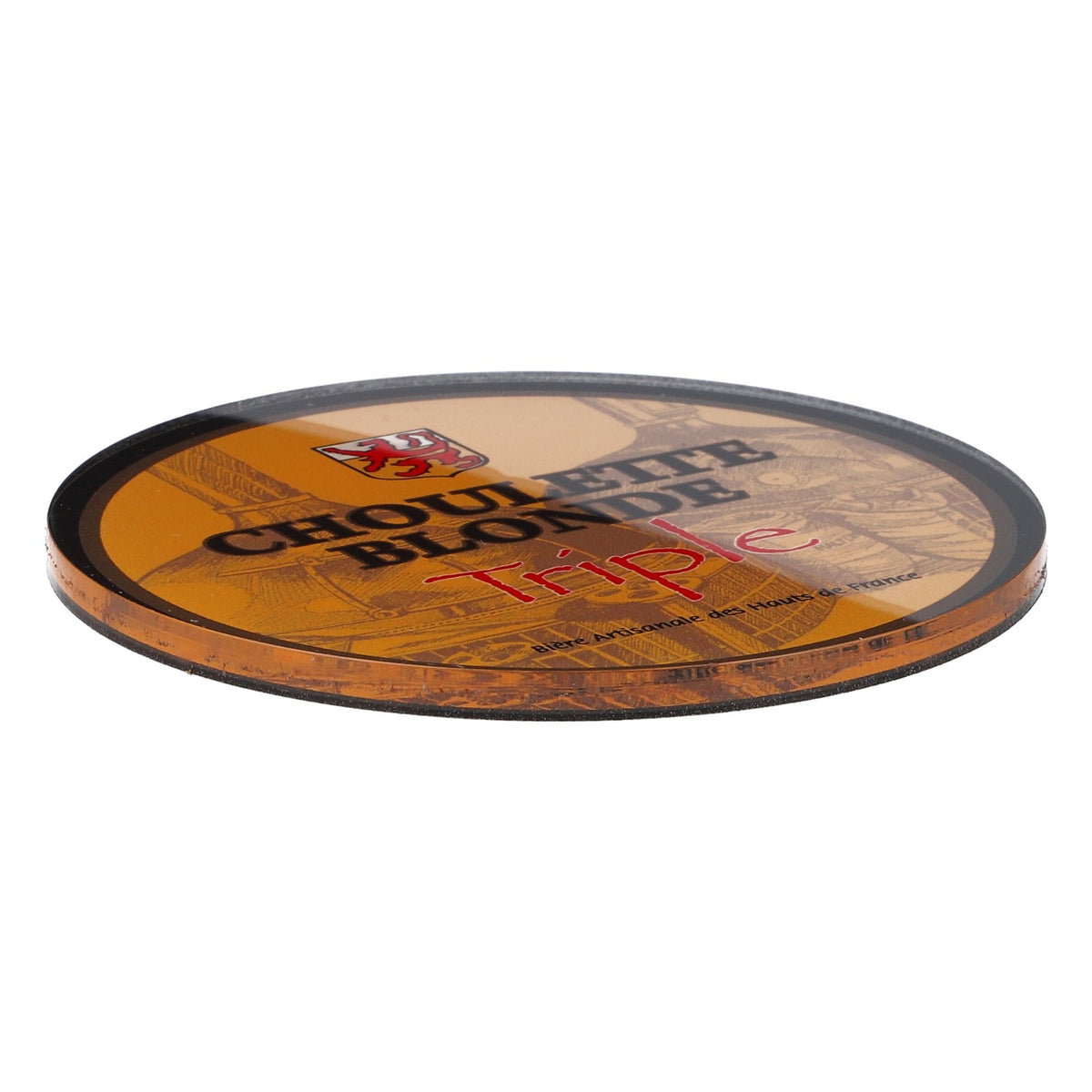 La Choulette Beer Coaster Choulette Carotte Round Plate, New, White – View 2