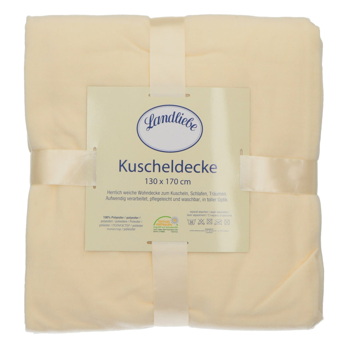 Landliebe Milk Cozy Blanket 130x170 cm Polyester Beige Soft Home Blanket